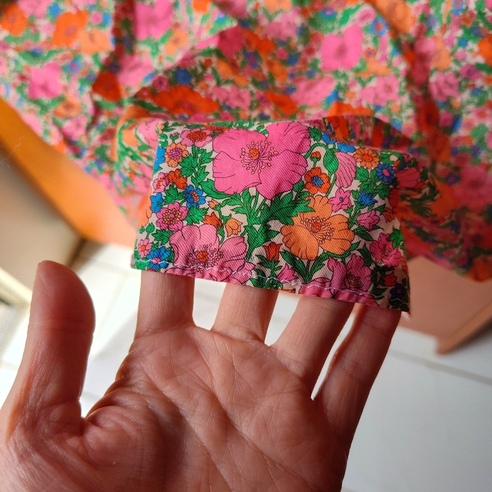 J. Crew Pink and Orange Floral Short-Sleeve Shift Dress - Picture 5 of 6